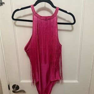 Fringe Pink One Piece